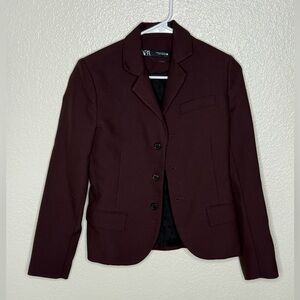 Zara Deep Burgundy Blazer XS